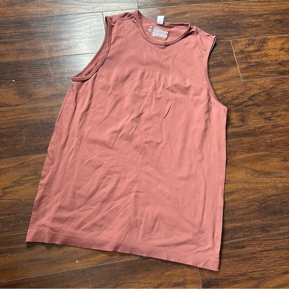 Zella Orange Seamless Muscle Tank Top